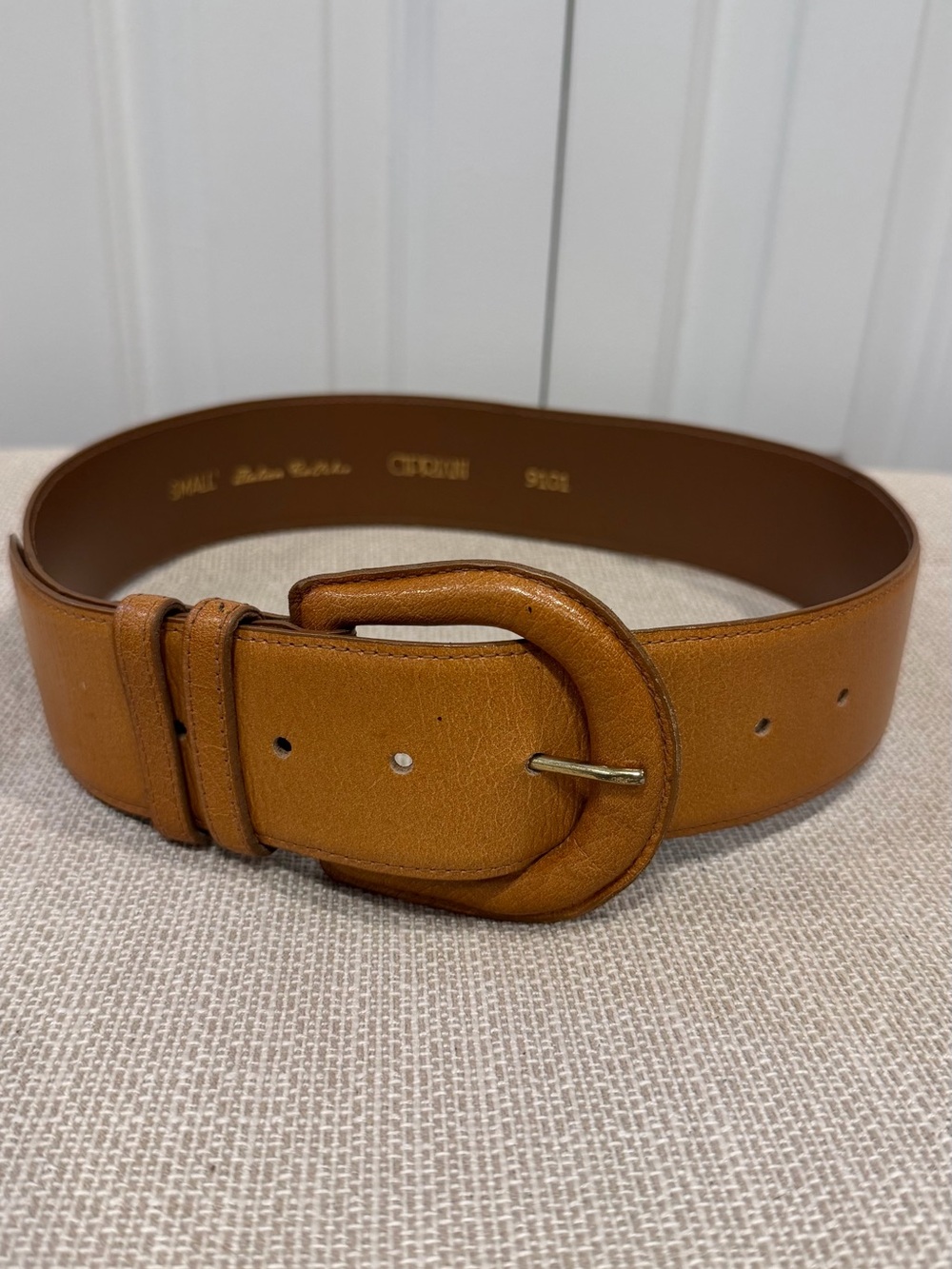 Vintage Cipriani Tan Leather Belt Women’s Size Small